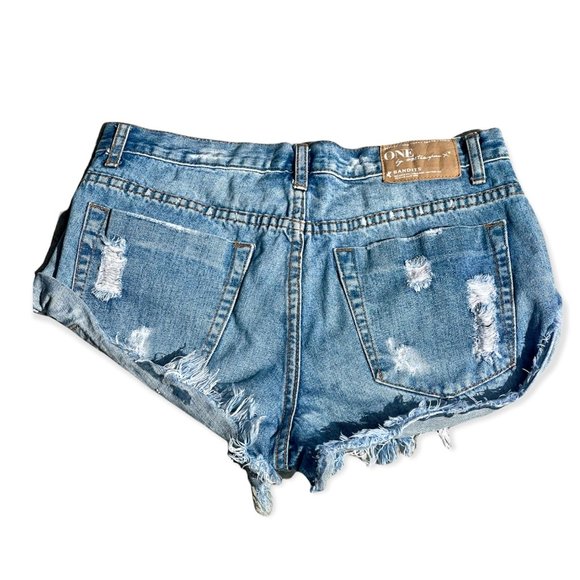 One Teaspoon, Blue Denim Shorts, Size 27, Excellent Condition, Super Sexy & Soft - Picture 2 of 5